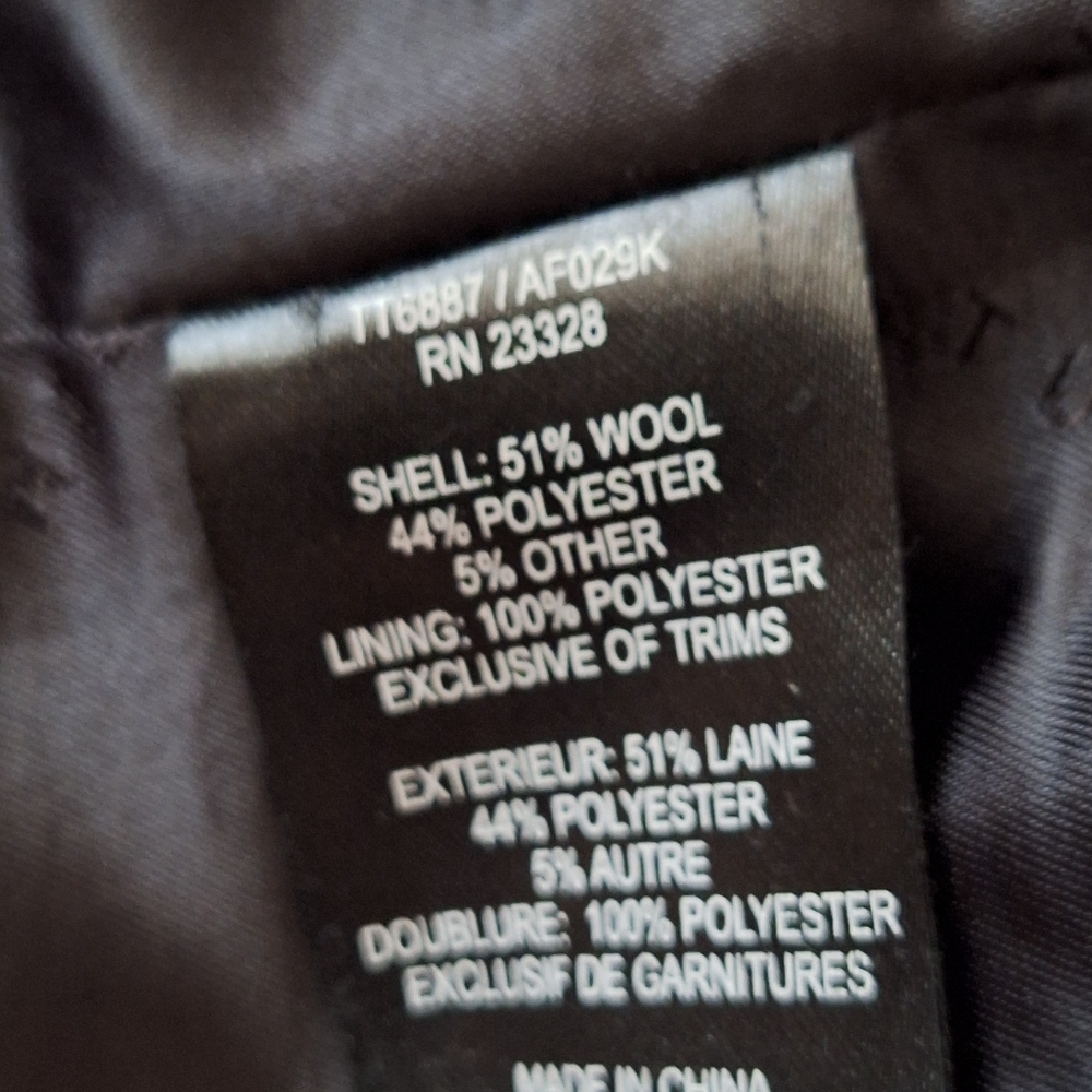 Trina Turk  Black Wool Blend Military Coat Size 2 - Picture 15 of 15